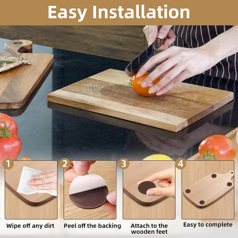 YUEWEESER 8PCS (1.57 1.57 inch) Anti-Slip Rubber Feet for Cutting Board, Cutting Board Feet Non Slip Stabilizer Pads