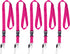 Wisdompro Office Lanyard, 5pcs 23 inch Polyester Neck Strap with Oval Clasp for ID Badges, Keys, Phones - Hot Pink