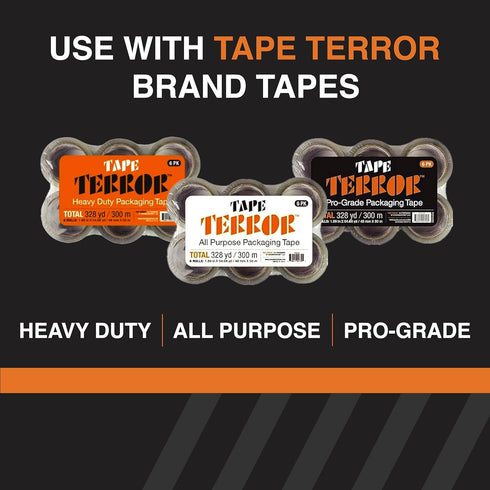 Professional Grade Packaging Tape and Dispenser, includes 2 Rolls, Razor-Sharp Cutting Edge for Storage Boxes