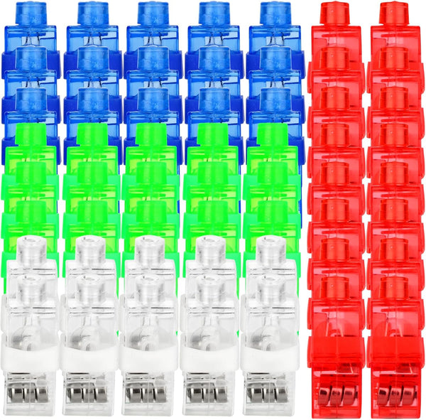 VETE 60Pcs LED Finger Lights Flashlights for Kids Glow Party Favors Birthday Christmas