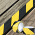 Black & Yellow Hazard Safety Warning Stripe Tape, 2inch x 108Ft High Visibility Barricade Adhesive Tape
