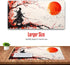 Large Japanese Gaming Mouse Pad, White and Red, Premium Non-Slip Anime Desk Pad, Waterproof 31.5 x 15.7 in (sam3)