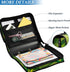 Fisyme 3 Broccoli Pattern Zipper Binder Ring with Zipper and Shoulder Strap Large Capacity Multi-Pocket Binder