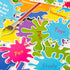 WATINC 131Pcs Back to School God Paint Splatter Cutouts, Colorful Art Bulletin Board Decoration Set