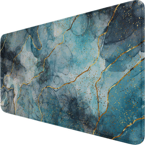 Large Gaming Mouse Pad with Stitched Edges - (31.5X15.7In) Durable Non-Slip Natural Rubber Base, Waterproof Computer