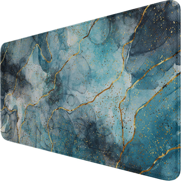 Large Gaming Mouse Pad with Stitched Edges - (31.5X15.7In) Durable Non-Slip Natural Rubber Base, Waterproof Computer