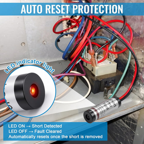 24 12'' HVAC Short Finder Kit for VAC Circuits, Short Circuit Finder with Lead & Alligator Clips, Includes Magnetic