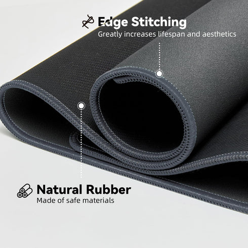 Large Waterproof Gaming Mouse Pad, Non-Slip Rubber Base, Smooth Surface Desk Mat, 27.5"x11.8"x0.08", Dark Gray