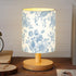 VIHOSE Blue Floral Kids Table Lamp for Bedroom Kids Bedside Lamp with