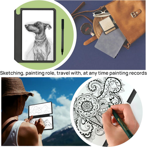 Reusable A5 Whiteboard Notebook, Portable Erasable Smart Notebook with Wipe Cloth and Writing Pen for Students Kids