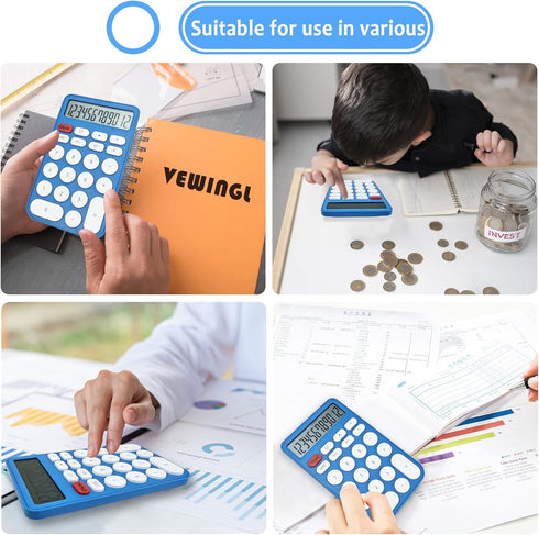 Standard Calculator, 12 Digit, Desktop Large Display and Buttons for Office, School, Home & Business Use