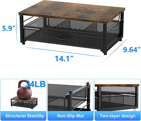 gianotter Computer Monitor Stand Riser, office organizer with Drawer, Office Organizers Storage for Classroom Office