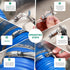10FT Hose Clamps, 304 Stainless Steel Hose Clamp Assortment Kit with 8 Fasteners, Adjustable Worm Gear