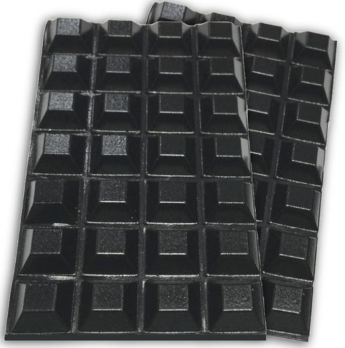 Black Large Trapezoid Bumper Feet - 56 Pack Self Stick Bumper Pads for Electronics, Speakers, and Furniture
