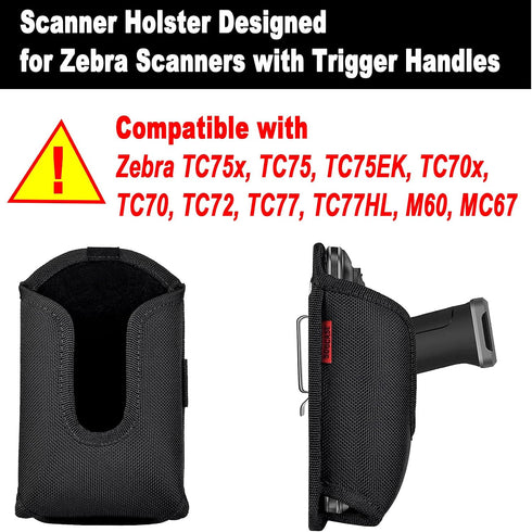 Scanner Holster Handle Series - Thick Quality, Large, Heavy Duty, Sturdy Metal Belt Clip, Durable, Pocket-Friendly