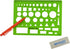 Westcott T-816 All-Purpose Technical Drawing Template, Green, 4.5 by 6 in, Plastic Shape Tool