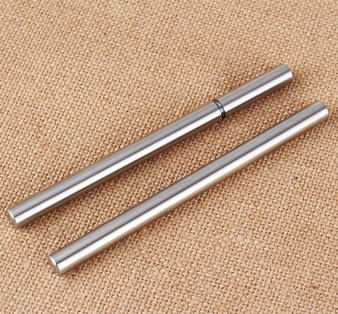 Ballpoint Stainless Steel Silver Pen, Fine Point, Black Ink, One Pack for Professional Use