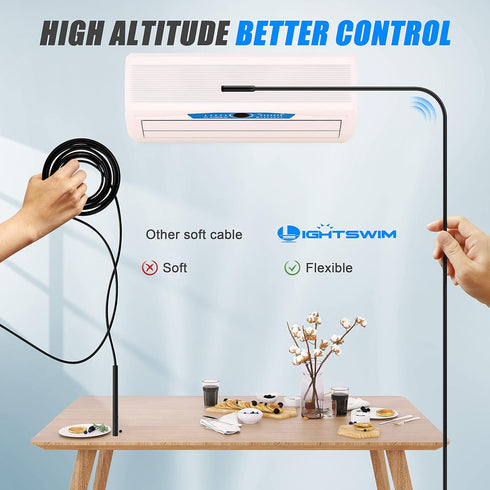 Lightswim 1920P 8 (16.5 FT/5M) Endoscope Snake Inspection Camera, Type C Borescope, Scope Camera with LED Lights