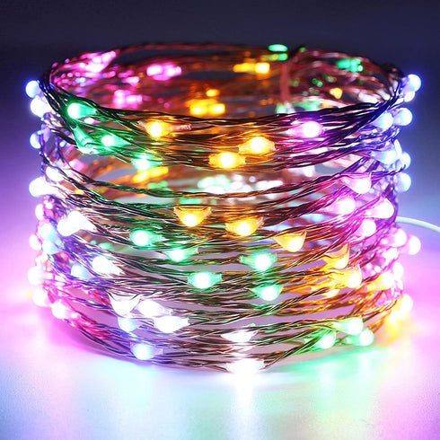 USB Fairy Lights 20 Ft 120 LED String Lights with On/Off Switch, Waterproof Copper Wire Lights for Bedroom Wall Ceiling Wreath Christmas Easter Wedding Party (Multicolor) by RUICHEN
