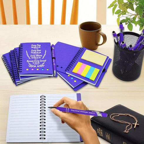 Tarevaniwa 60 30 Set Pcs Bulk Fathers Day Christian Gifts Prayer Journal for Woman - Religious Notepad with Christian