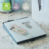 ECR4Kids MessageStor Dry-Erase Glass Board Memo Station - Desk Organizer, White
