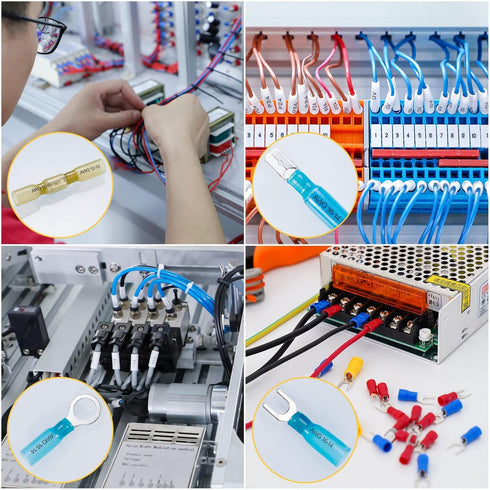 620PCS Heat Shrink Wire Connectors Kit, CEACHOI Marine Grade Waterproof Terminals, Butt Connectors, Spade Forks