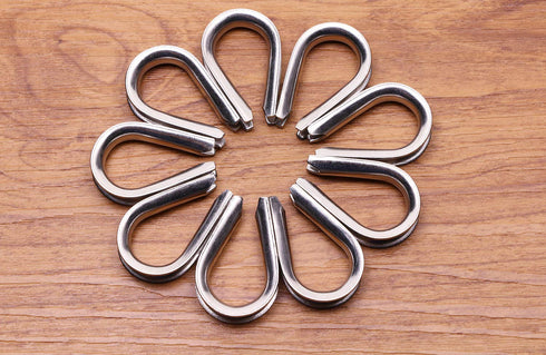 Penta Angel M6 304 Stainless Steel 7/32" - 1/4" Diameter Wire Rope Cable Thimbles, 20PCS (M6)