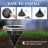 16 Pack PATIOWIN Small Solar Ground Lights, Pathway Lights Waterproof, Outdoor Solar Light for Garden, Driveway