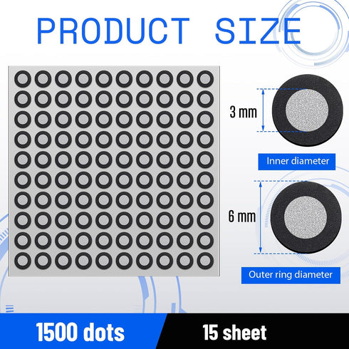 15 1500 3mm 3D 3D Marspark Sheet Point Scanning Markers Dots for Scanner High Accuracy Reflective Reference Adhesive