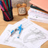 EBOOT Set, 6 Inch 180 Student Geometry Math Drawing Compass and Clear Swing Arm Protractors Degree Math