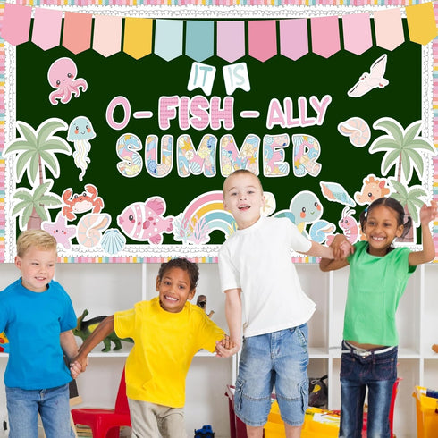 Sea Animals Classroom Bulletin Board Decorations Summer Set Under The Sea Fish Paper Cutouts for Kindergarten