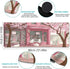 LIMKRIAN 31.5in Cat Mouse Pad Large Desk Mat, Pink Cherry Blossom Computer Mousepad with Stitched Edges Non-Slip