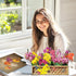 Pop Up Cards, Orchid Paper Flower Bouquet for Mother's Day,Birthday, Thank You, Encouragement, Get Well Gift with Note