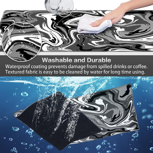 Canjoy Fluid Pattern Gaming Mouse Pad, Large Extended 31.5x15.9inch Computer Mouse Mat for Gaming/Office/Home