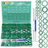 595 Pcs Metric and SAE Air Conditioning O-Ring Kit for Automotive A/C and Plumbing Seal Repairs