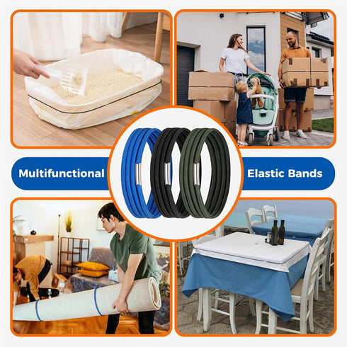 8 32 Set 3 Trash Can Rubber Bands Fit to Gallon Cans, Hongmed Garbage Elastic Bands for Kitchen/Office/Garage, Trash