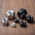 BNUOK 50Pcs M6-1 304 A2-70 Lock Nuts, Nylon Insert Locknuts Stainless Steel Black Zinc Plated Self-Locking Nuts, Coarse