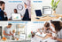 Desktop Dry Erase Board - 16in x 12in Double Sided Black Frame Magnetic Whiteboard with Stand, 6 Markers, 1 Eraser