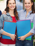 SUNEE 100-Pack Blue File Folders - Letter Size with 2 Pockets and 3 Prongs, 9.3 x 11.6 in