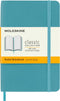 Moleskine Classic Notebook - Soft Cover, Pocket (3.5" x 5.5") Ruled/Lined, Reef Blue, 192 Pages