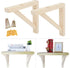 OVOV 2 Pack Wall Mount Wood Shelf Bracket Triangle Wooden Shelf Brackets