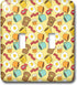 3dRose Eggs, Bacon, Toast, Coffee, Jam Morning Breakfast Pattern double toggle switch