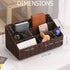 Desk Organizer and Storage - Mail Organizer Countertop, Magazine File Holder, Dark Brown