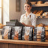 100 13.7x8.3x3.5 inch Nicunom Pcs Paper Bread Bags for Homemade Bread, Sourdough Bags with Window Large Bakery Bags