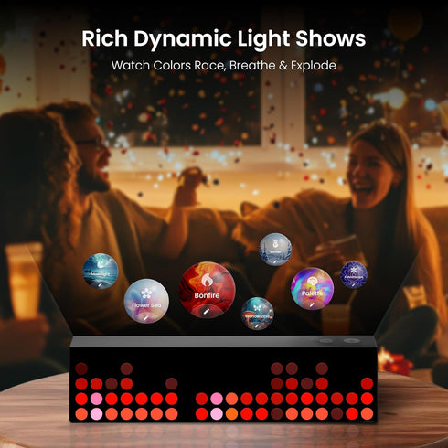 16M 2.4GHz YEELIGHT LED Smart Lamp, Colors Option Pixel Cube Smart Table Lamp, Music Sync RGB+IC Display