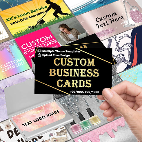 Tredane Custom Business Cards Customized with Logo Photo Text, Personalized Business Cards 1000
