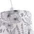 2 Pack 15Ft Plug in Pendant Light, Hanging Light with Clear Cord, On/Off Switch, Flower Fabric Lamp Shade, Hanging