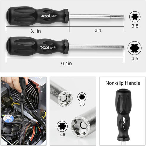 XOOL Tri Tip Screwdriver, 17 in 1 Professional Screwdriver Game Bit Repair Tools Kit for Switch JoyCon PS3 PS4 PS5 Xbox One 360 Gamebit NES SNES DS Wii GBA by XOOL