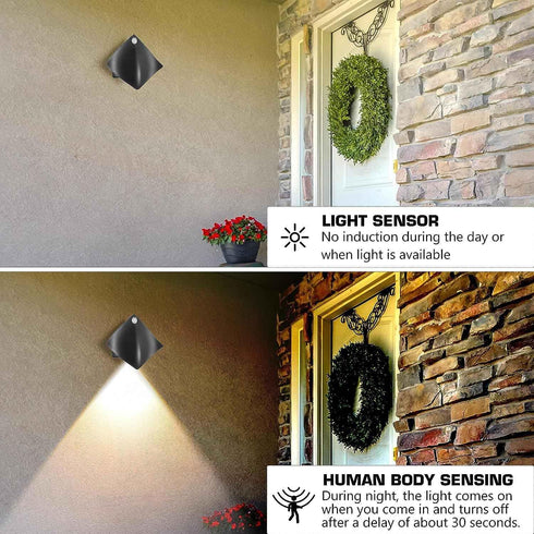 2Pcs Sensor Wall Sconces, Magnetic LED Wall Lights with Motion Detection, Wireless Wall Lamp with Battery Operated