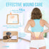 JJ CARE Silicone Foam Dressing 6x6, Pack of 5, Waterproof Wound Dressing with Adhesive Border
